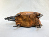 Folk Art 12" Wood and Metal Pig