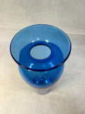 Medium Blue Blenko Vase