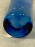 Medium Blue Blenko Vase