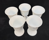 Harvest Grape Indiana Glass Co. Milk Glass Stemmed Goblets - Lot of 5