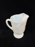 Harvest Grape Indiana Glass Co. Milk Glass Pitcher & 7 Cups - 8 Pieces