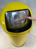 Yellow Metal Pushboy Trash Bin