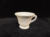 Harvest Grape Indiana Glass Co. Milk Glass Pitcher & 7 Cups - 8 Pieces