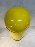 Yellow Metal Pushboy Trash Bin