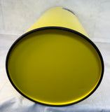 Yellow Metal Pushboy Trash Bin