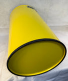 Yellow Metal Pushboy Trash Bin