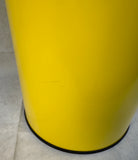 Yellow Metal Pushboy Trash Bin
