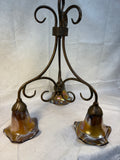 Quoizel Todd Phillips Art Glass 3-Light Chandelier