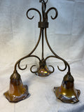 Quoizel Todd Phillips Art Glass 3-Light Chandelier