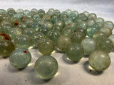 115 Marbles in Vintage Blue Ball Perfect Mason Jar with Lid