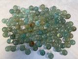 115 Marbles in Vintage Blue Ball Perfect Mason Jar with Lid