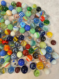Vintage Marbles Collection - 180 Marbles, 6 Boulders, 1 Super Jumbo