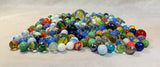 Vintage Glass Marble Lot - 180 Marbles, 7 Boulders, 1 Jumbo