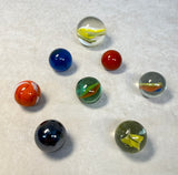 Vintage Glass Marble Lot - 180 Marbles, 7 Boulders, 1 Jumbo