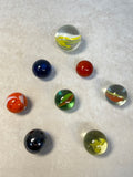 Vintage Glass Marble Lot - 180 Marbles, 7 Boulders, 1 Jumbo