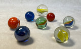 Vintage Glass Marble Lot - 180 Marbles, 7 Boulders, 1 Jumbo
