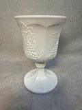 Harvest Grape Indiana Glass Co. Milk Glass Stemmed Goblets - Lot of 5