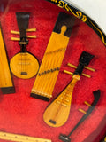 Chinese Black Lacquer Musical Instrument Shadow Box