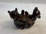 Lomonosav Porcelain Two Brown Bear Cubs Figurine
