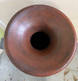 Indonesian Brown Striped 40" Pottery Vase