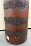 Indonesian Brown Striped 40" Pottery Vase