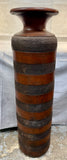 Indonesian Brown Striped 40" Pottery Vase