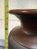 Indonesian Brown Striped 40" Pottery Vase