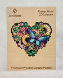 200 Piece Flower Heart Wooden ZenChalet Puzzle - Brand New!