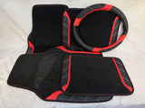 CarPass Colorful Driving Waterproof Mats & Leather Steering Wheel Cover - Brand New!