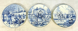 Royal Delfts Blauw Country Life Plates - Set of 3