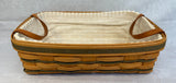 Longaberger 1997 Rectangular Serving Basket with Liners