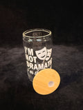 Muzius I'm Not Dramatic, I'm Theatrical Beverage Glass Bottle with Glass Straw - Brand New!