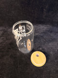 Muzius I'm Not Dramatic, I'm Theatrical Beverage Glass Bottle with Glass Straw - Brand New!