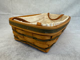 Longaberger 1997 Rectangular Serving Basket with Liners