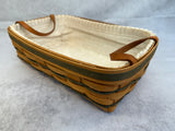 Longaberger 1997 Rectangular Serving Basket with Liners