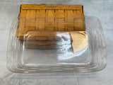 Longaberger 1997 Rectangular Serving Basket with Liners