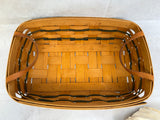 Longaberger 1997 Rectangular Serving Basket with Liners