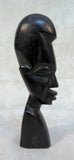 Primitive Head Ebony Wood Carving