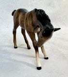 Vintage Beswick England Gamboling Foal #815 & Head Down Horse #947 Figurines - Set of 2