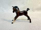 Vintage Beswick England Gamboling Foal #815 & Head Down Horse #947 Figurines - Set of 2