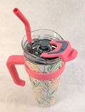 Hydraflow 40 oz. Capri Tumbler with Handle, Lid and Straw