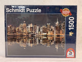 1500 Piece Schmidt New York Skyline at Night Puzzle - Brand New!