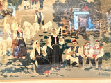 Vintage Croatian Folk Traditions Prints by Zdenka Sertic - Lot of 2 Framed Reproductions