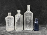 Antique Glass Bottles - Group of 4