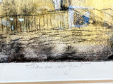 French Quarter Residency Framed Frances Swigart Lithograph, Signed by Artist