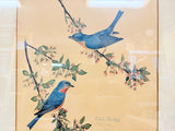 Eastern Bluebirds Charles Spaulding Lithograph, Signed by Artist