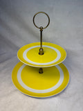 Vintage Fitz & Floyd Yellow 2-Tier Serving Tray