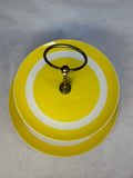 Vintage Fitz & Floyd Yellow 2-Tier Serving Tray