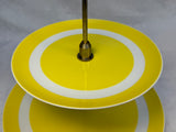 Vintage Fitz & Floyd Yellow 2-Tier Serving Tray