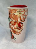 Starbucks 2015 Floral Poppy Ceramic Tumbler with Lid